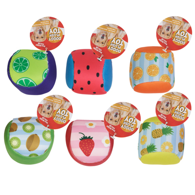 Dog TOY Plush Ball With Squeaker 6 Assorted Designs In Pdq #p33637