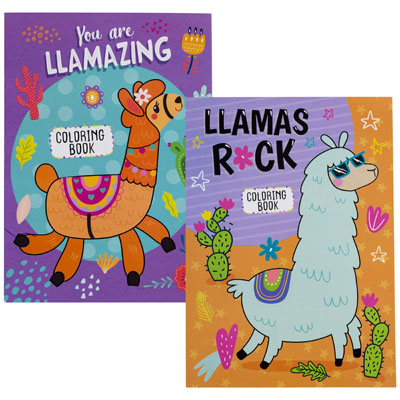 COLORING BOOK Llama 80 Pg2 Asst In Pdq