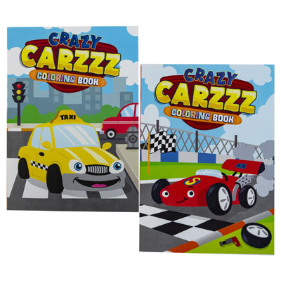 COLORING BOOK Crazy Carzzactivity In 24 Ct Pdq