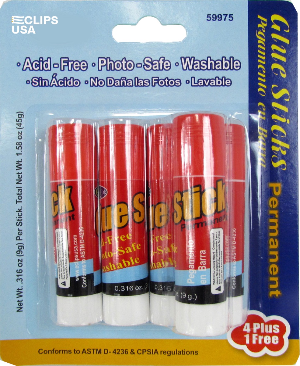 Washable Acid Free Glue STICKS - 5-Pack