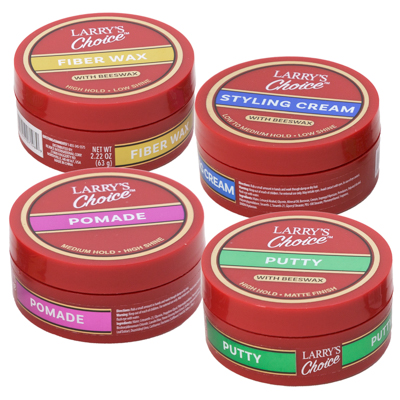 ''Hair Styling PRODUCTS 2.22oz In 24pc Pdq Styling Cream , Putty, Fiber Wax, Pomade Larrys Choice''