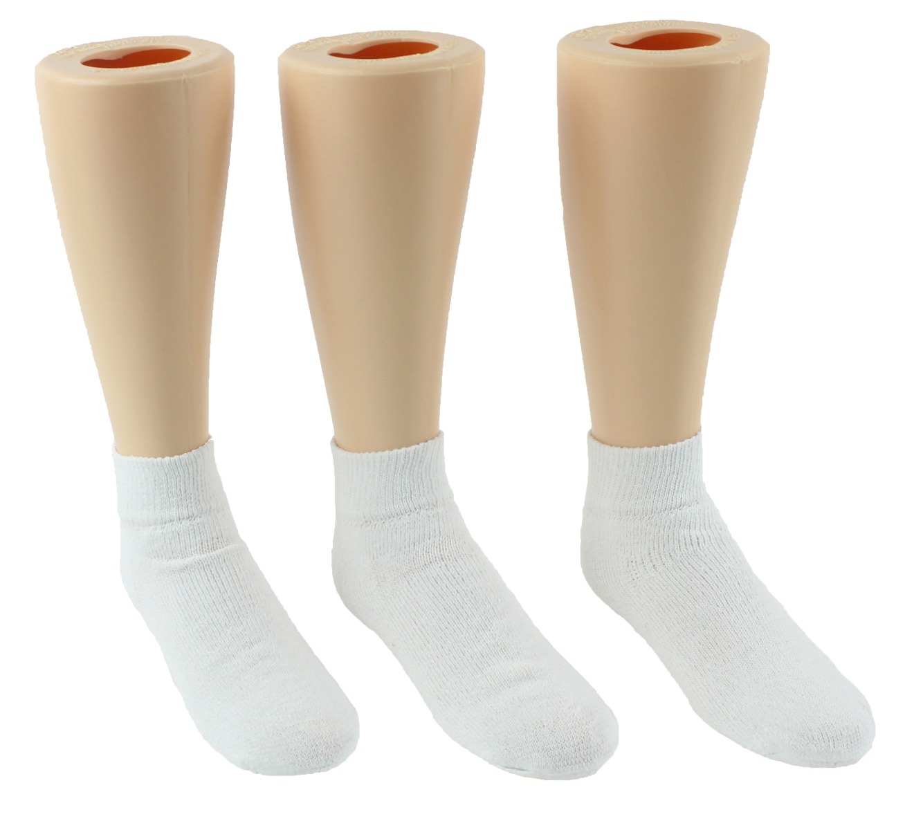 Children's Cotton Athletic Ankle SOCKS - White - Size 6-8