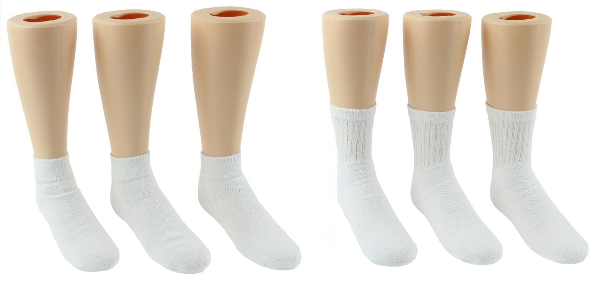 Little Kid's Cotton Athletic SOCKS  - Ankle & Tube Combo