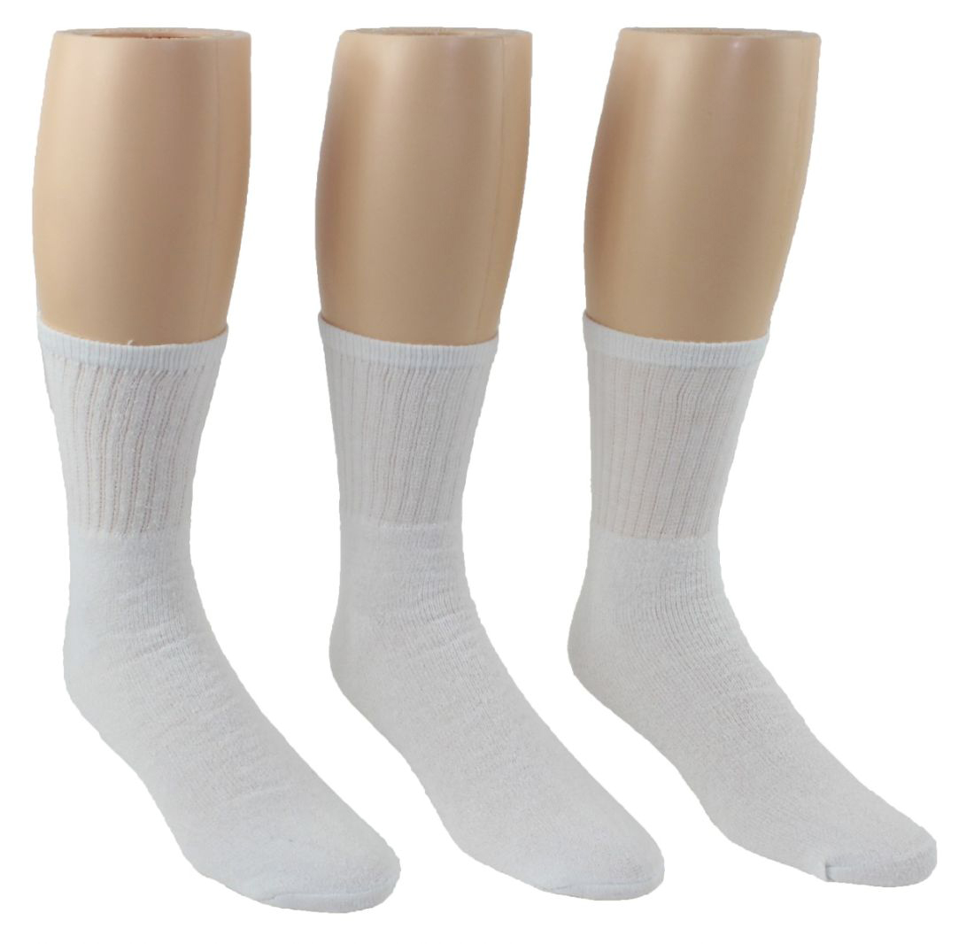 Men's Cotton Athletic Crew SOCKS - White