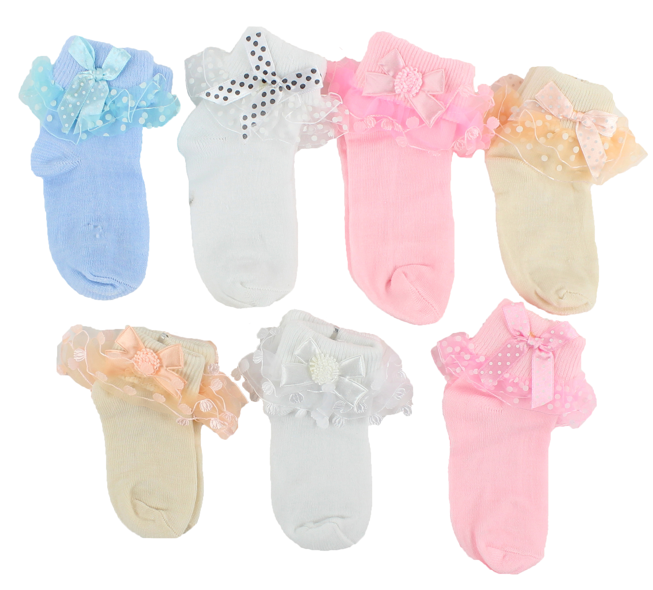 Girl's Lace Cuff SOCKS - Ages 6-12