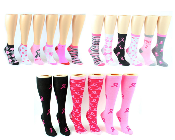 Pink Breast Cancer Awareness SOCK Assortment