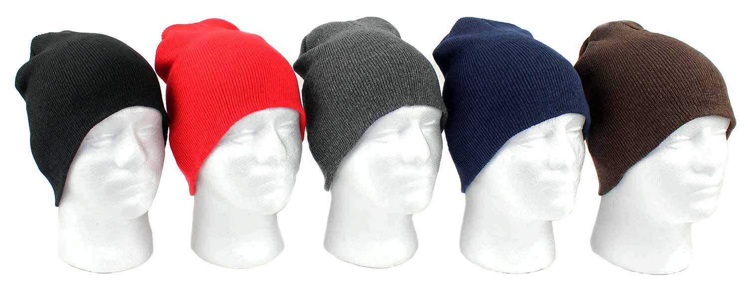 ADULT Beanie Winter Knit Hats - Assorted Colors