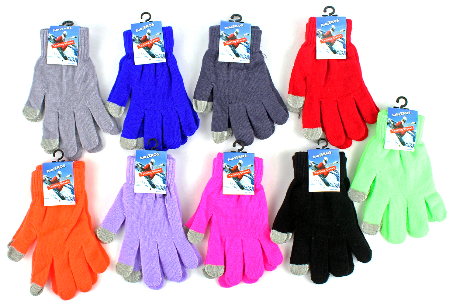 ADULT Conductive Touchscreen Magic Stretch Texting Gloves - Assorted Colors