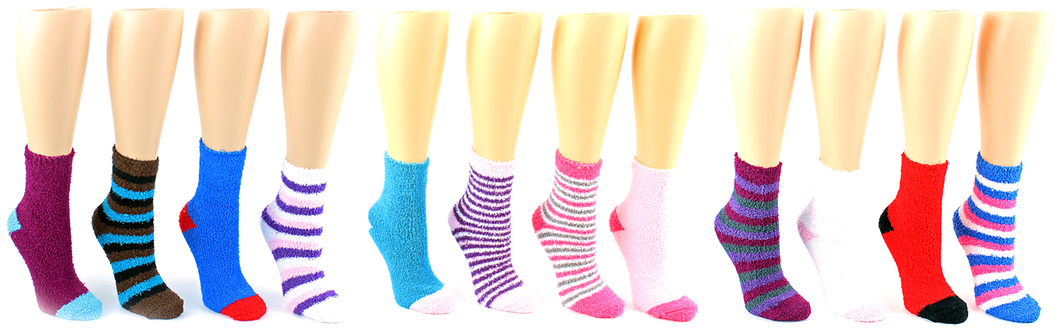 Women's Fuzzy Ankle SOCKS- Size 9-11