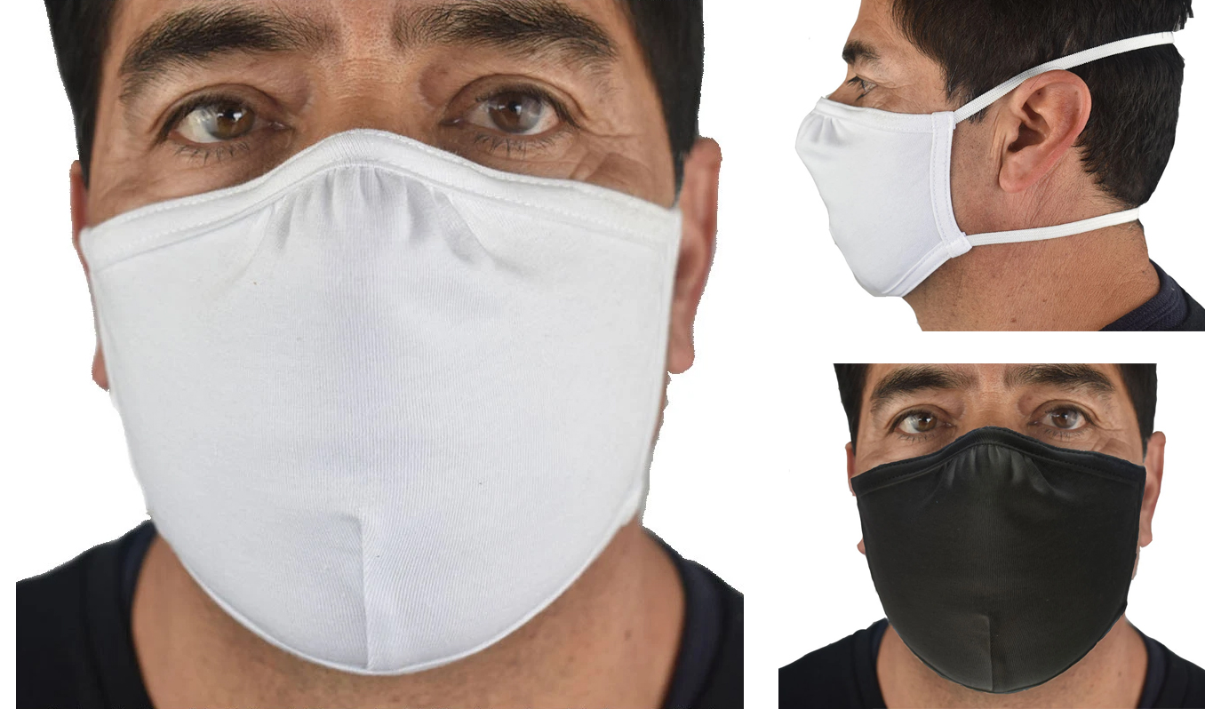 ReUSAble Cotton/Lycra Dual Layer Antimicrobial Face Masks - MADE IN USA!