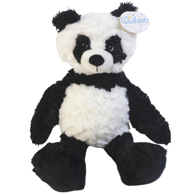 Plush 10in Panda Softex Amanda Embroidered Eyes Wishpets*12.00*