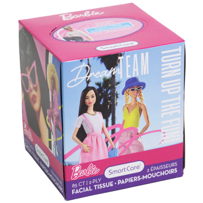 Facial Tissue 85ct BARBIE 2ply White Boxed