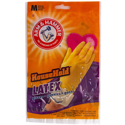 Gloves Latex Medium 1 Pair Arm And HAMMER