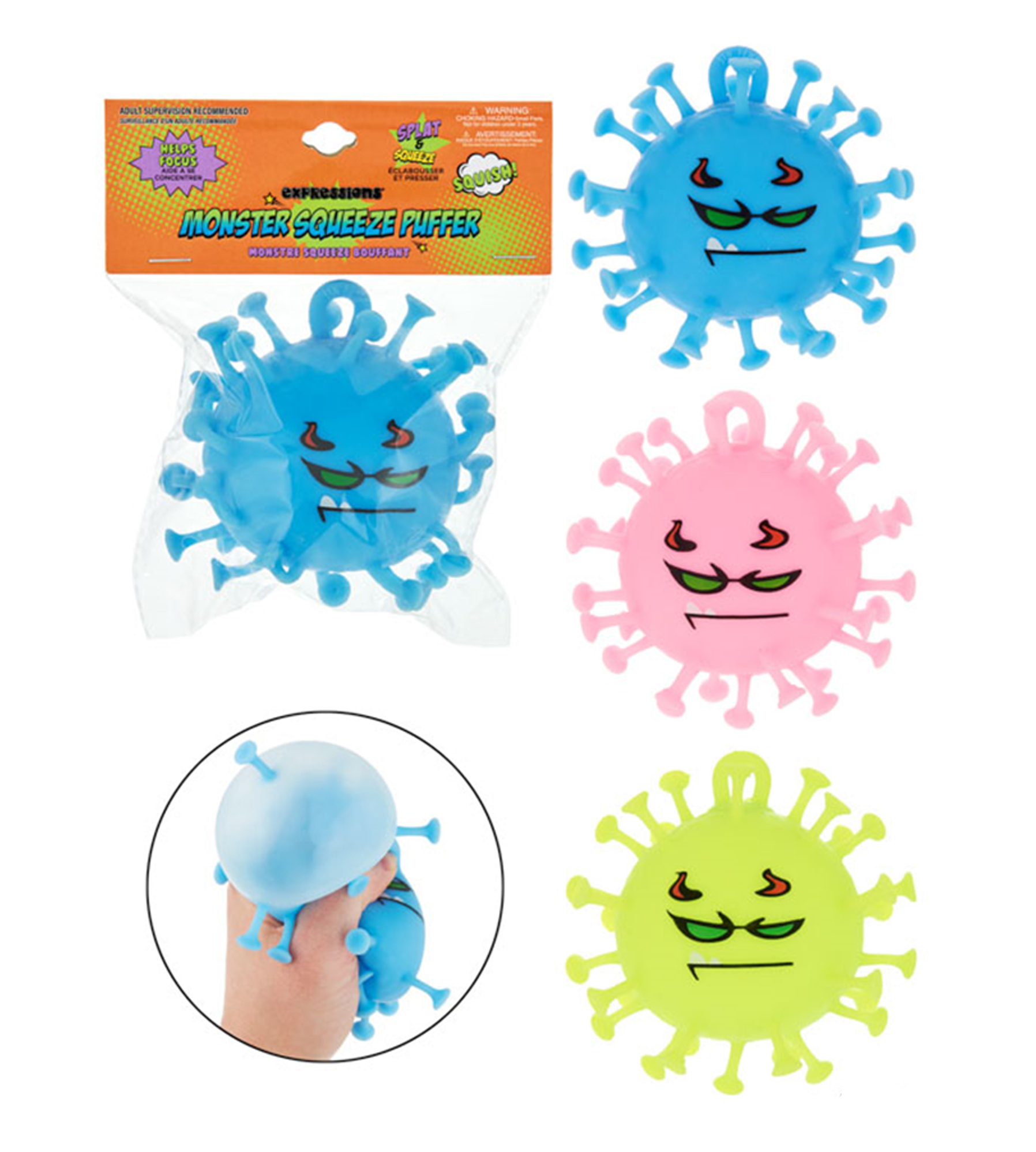 Monster Alien Squeeze Puffer Ball TOYS