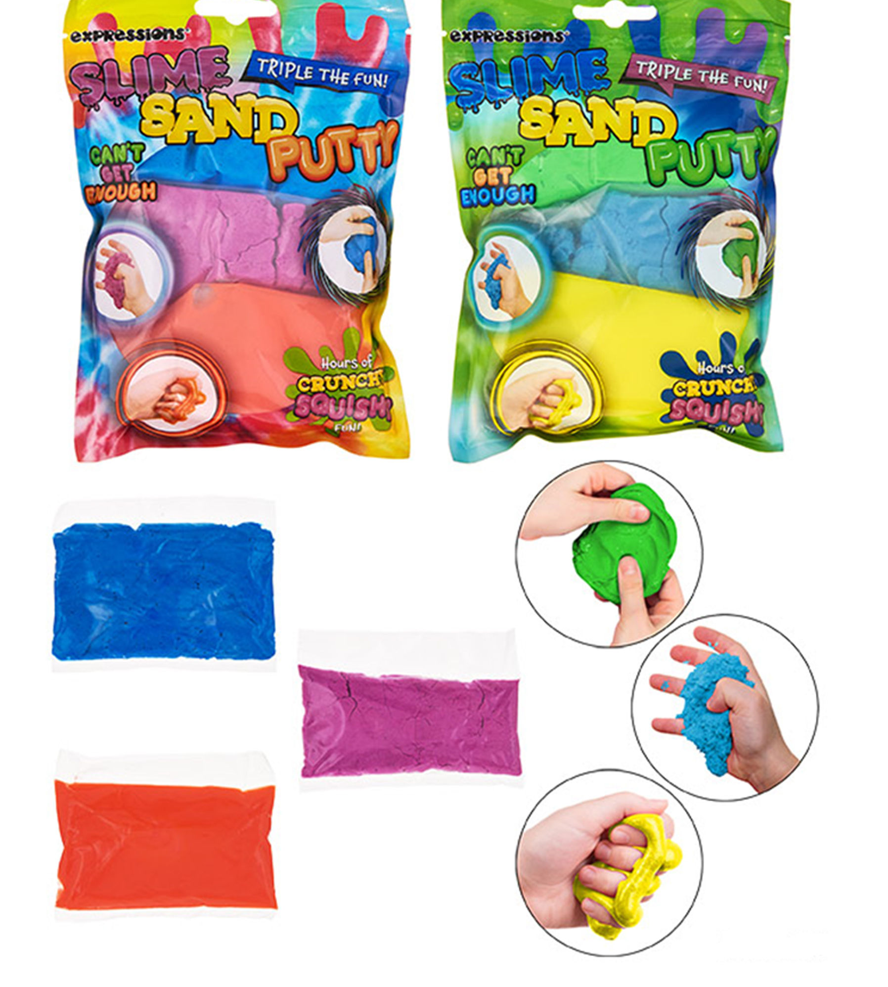 ''Slime, Silly PUTTY, & Sensory Play Sand Multi-Pack Sets''