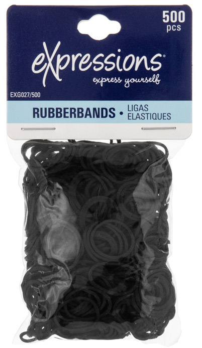 Black HAIR Rubberbands - 500 Pack