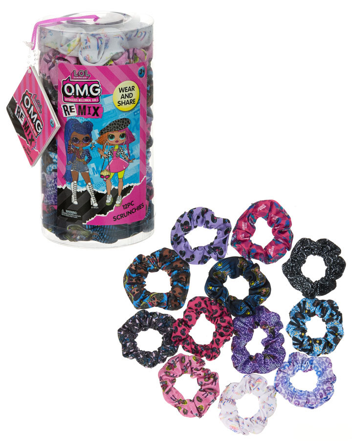 L.O.L. Surprise! O.M.G. Remix HAIR Scrunchies - 12-Packs