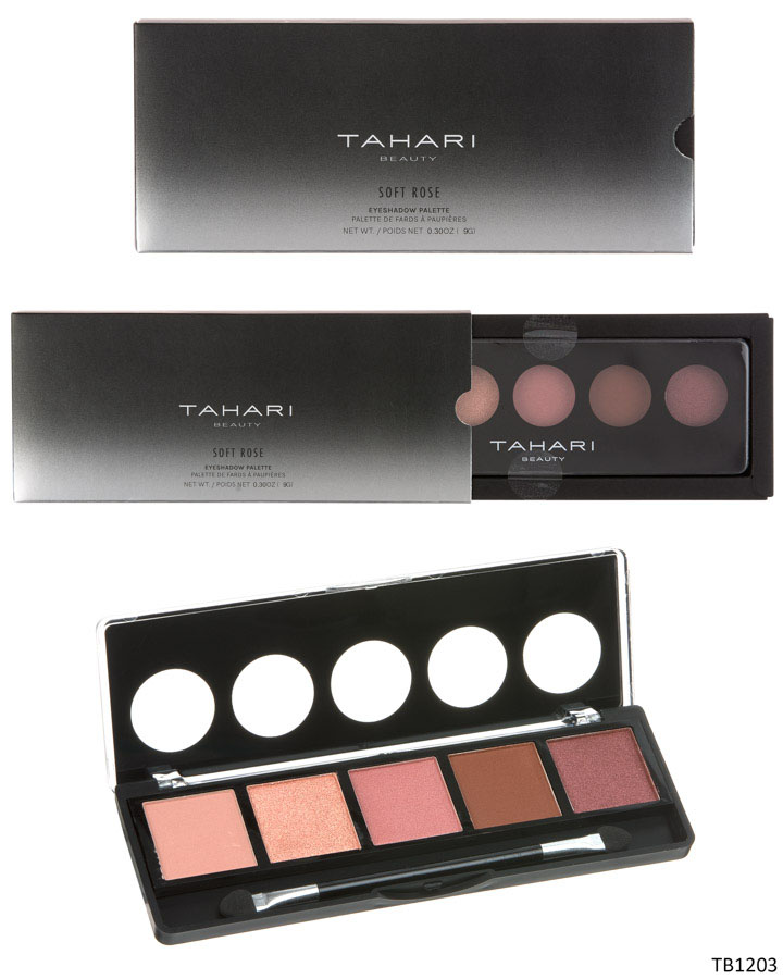 Tahari Beauty Soft Rose EYESHADOW Palettes w/ Matte & Metallic Finish