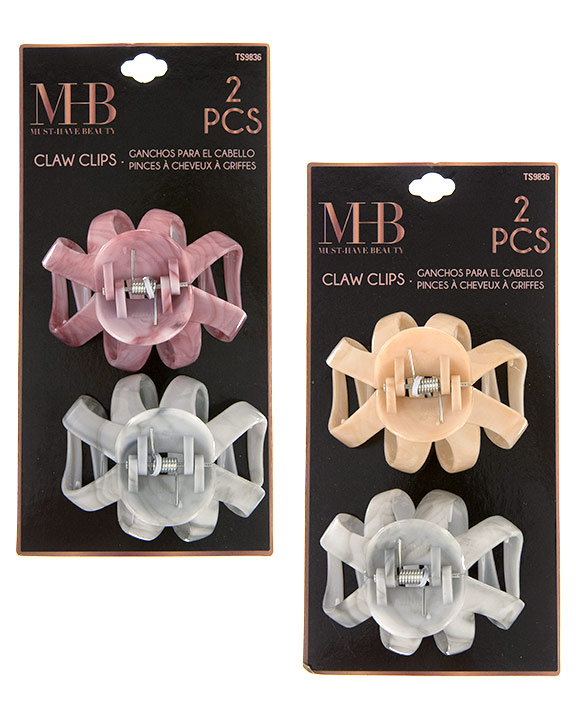 Marbleized Octopus Claw HAIR Clips - 2-Pack