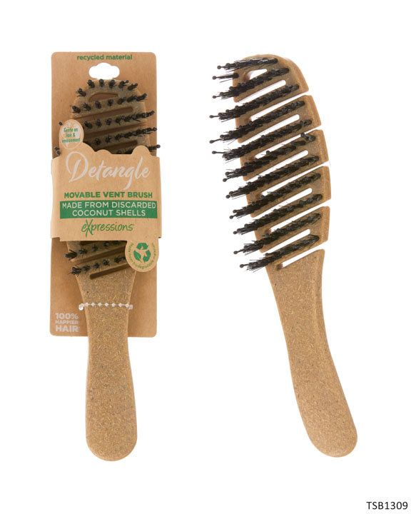 Eco-Friendly Pocket Size Vent Bristle HAIR Brush