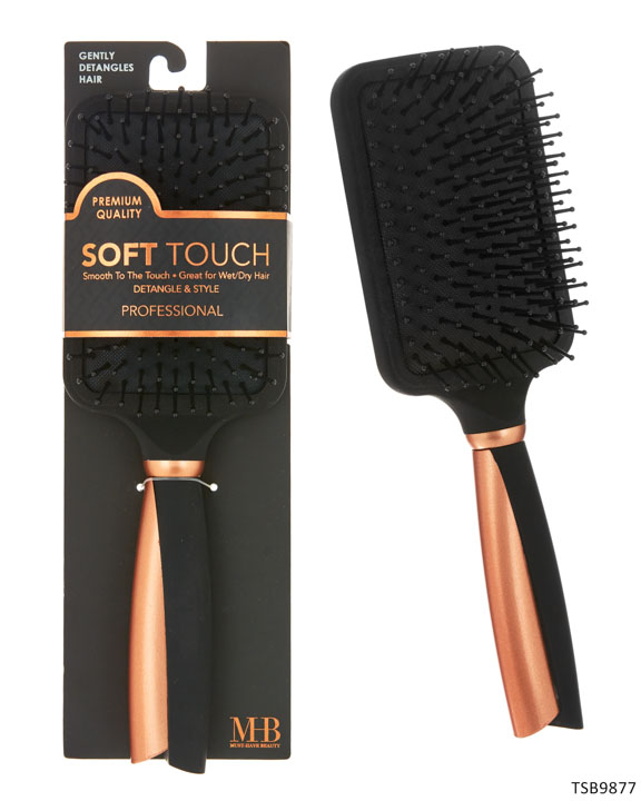 Premium Detangling Paddle HAIR Brush w/ Embroidered Metallic Copper