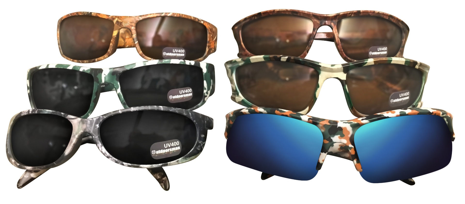 Men's & Women's Camouflage Sport SunGLASSES - Assorted Styles