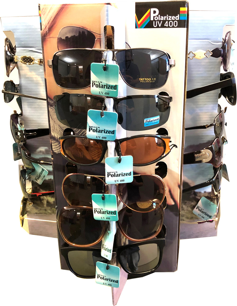 Men's & Women's Polarized SUNGLASSES w/ Spinning Counter Display