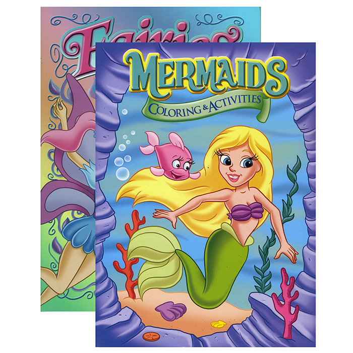 Jumbo Fairies / Mermaids COLORING & Activity BOOK