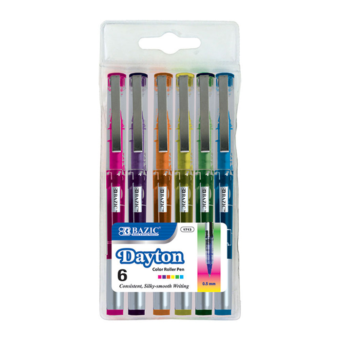 6 Color Dayton Rollerball Pen w/ METAL Clip