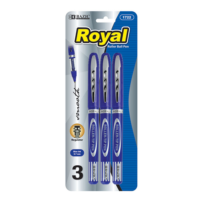 Royal Blue Rollerball PEN (3/Pack)