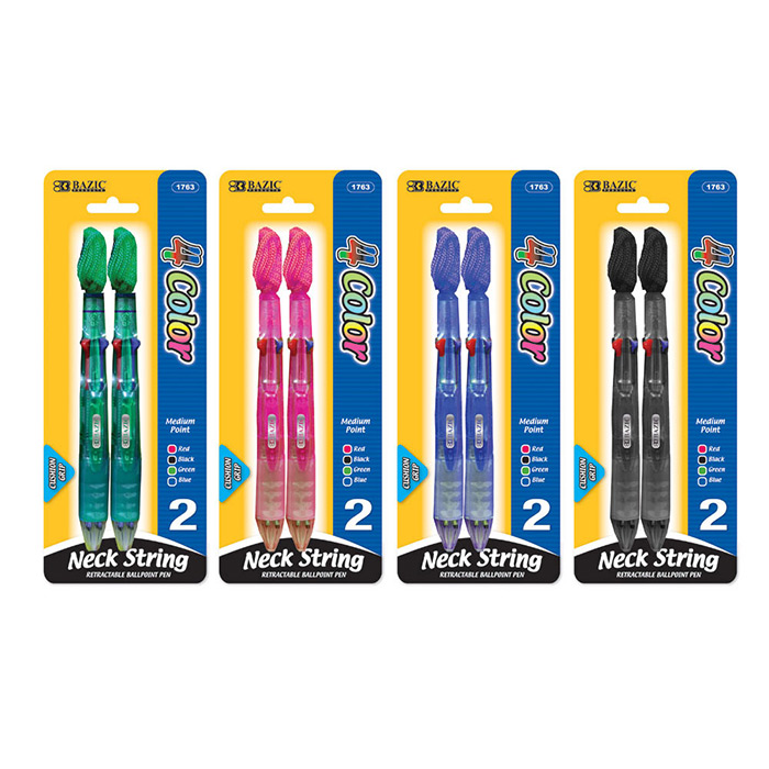 4-Color Neck PEN w/ Cushion Grip