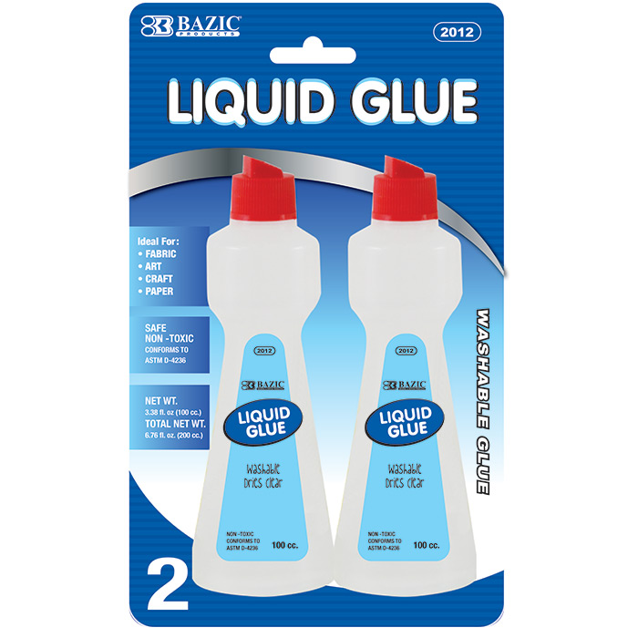 3.38 Oz. (100 Ml) Stationery Clear Glue (2/Pack)