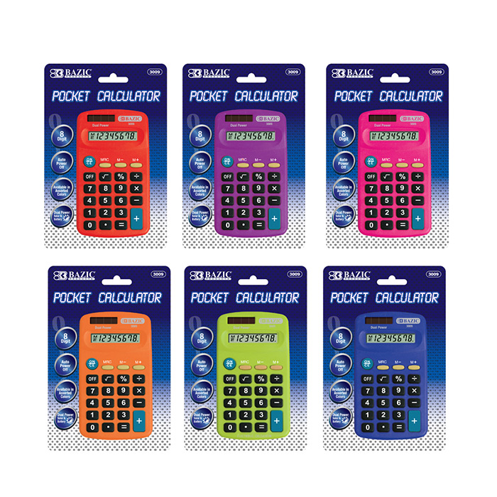 8-Digit Dual Power Pocket Size CALCULATOR