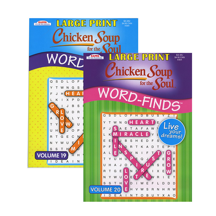 Kappa Large Print Chicken Soup For The Soul Word Finds Puzzle BOOK