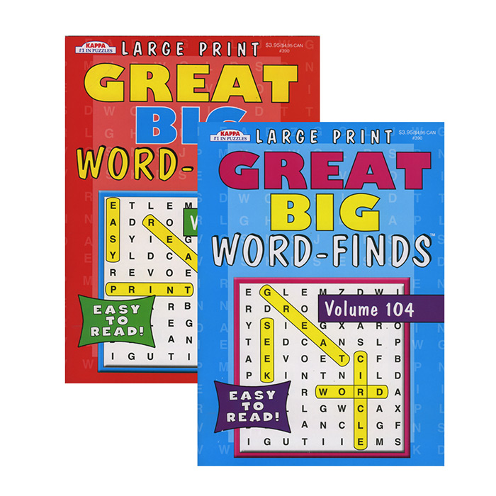 Kappa Large Print Great Big Word Finds PUZZLE Book