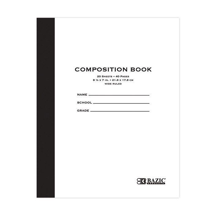 ''20 Ct. 8.5'''' X 7'''' Manila Cover Composition BOOK''