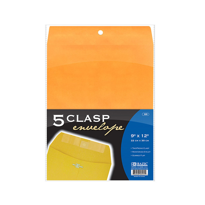 ''9'''' X 12'''' Clasp ENVELOPE (5/Pack)''