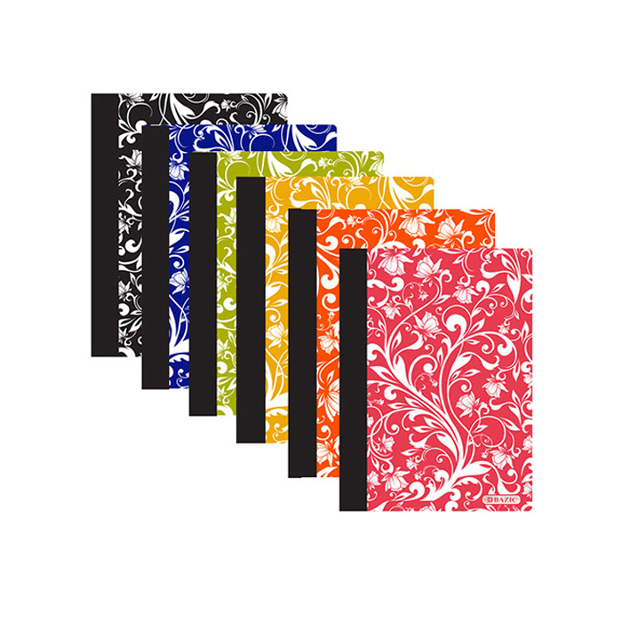 ''80 Ct. 5'''' X 7'''' Floral Poly Cover Personal Composition BOOK''