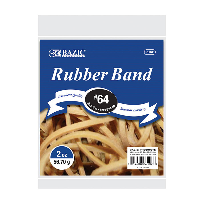 2 Oz./ 56.70 G #64 RUBBER BANDS