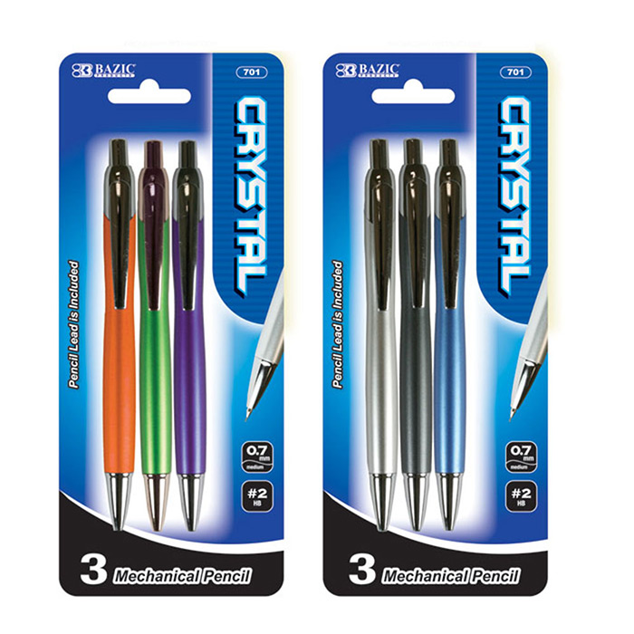 Crystal 0.7Mm Mechanical PENCIL (3/Pack)