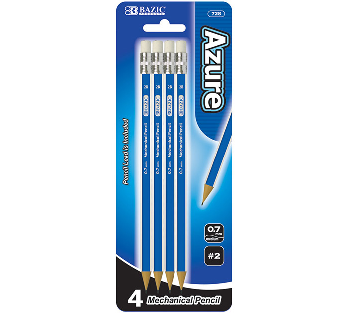 Azure 0.7 Mm 2B Mechanical PENCIL (4/Pack)