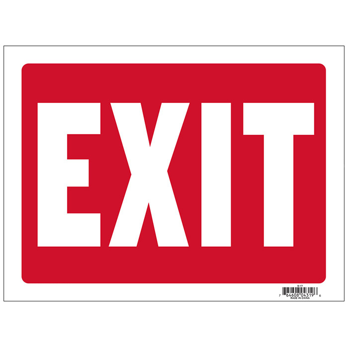 ''12'''' X 16'''' Exit SIGN''