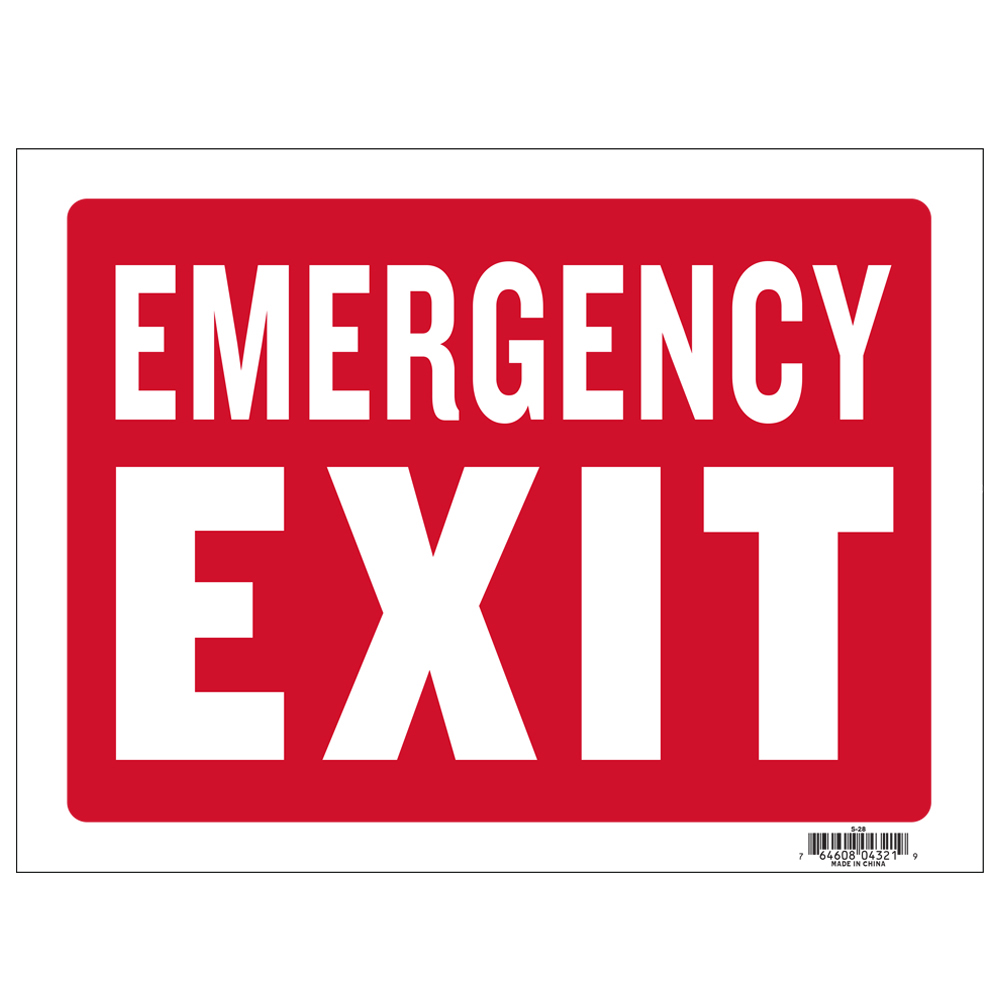 ''12'''' X 16'''' Emergency Exit SIGN''