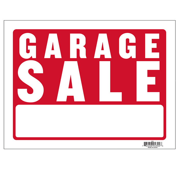 ''12'''' X 16'''' Garage Sale SIGN''