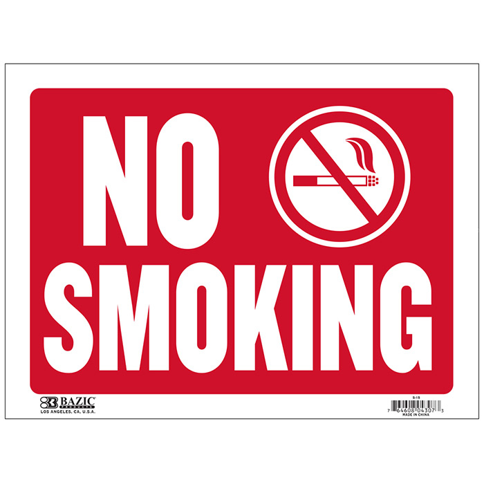 ''9'''' X 12'''' No Smoking SIGN''