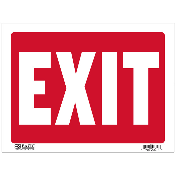 ''9'''' X 12'''' Exit SIGN''