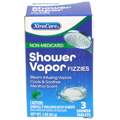 Shower Vapor Fizzies 3ct 24pc Pdq Boxed Xtra CARE