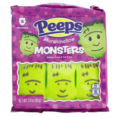 Peeps 6ct HALLOWEEN Marshmallow Monsters 3 Oz In Counter Dsiplay