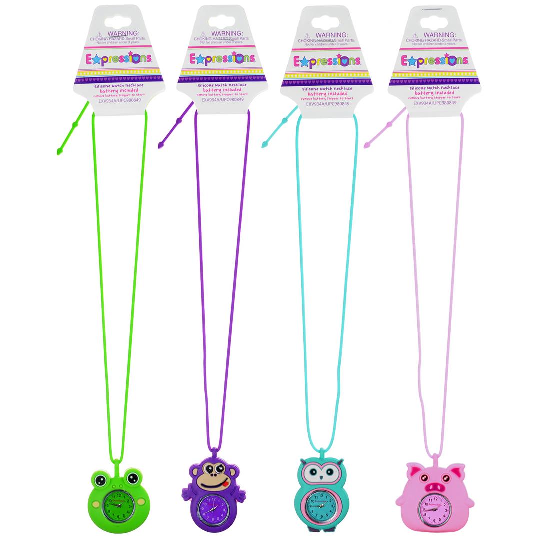 ANIMAL Silicone Analog Watch Necklaces