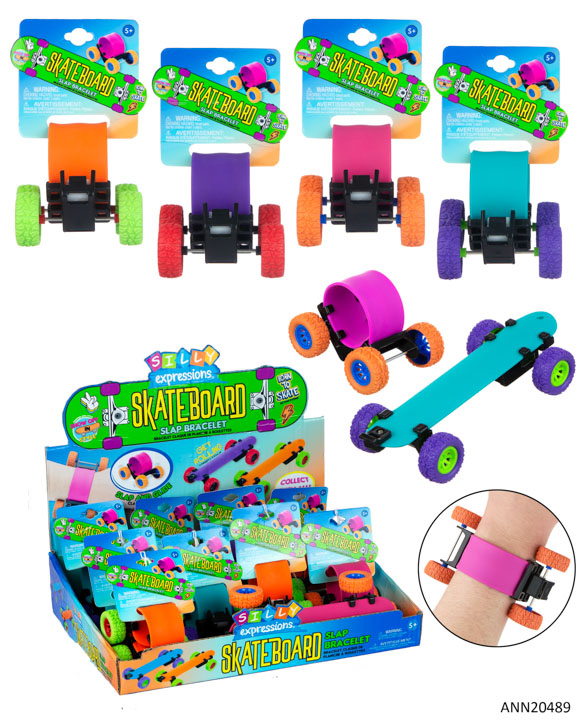 Skateboard Slap Bracelets w/ Retail Display